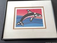 Framed print front view showing full image, mat and frame