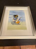 Framed print overall view in silver frame