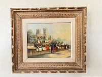 Full view of framed painting on wall