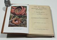 Title page and color plate of bird nest inside open book