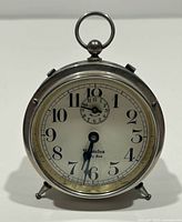 Front view of Westclox Baby Ben showing full dial and case