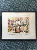 Full view of framed print showing artwork, mat and frame