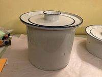 covered casserole side view showing shape and lid