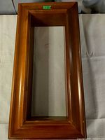 Front view of rectangular solid wood shadow box frame