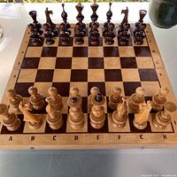 Full view of board with all pieces set up