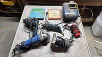 All power tools and accessories on tabletop