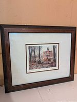 Full view of framed print showing artwork, mat and frame