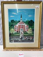 Full view of framed Maxwell Mays limited-edition print in gold-tone frame