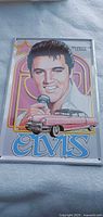 Full view of Elvis Presley tin sign showing overall design and condition