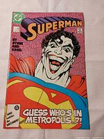 Full front cover of Superman comic showing title and artwork