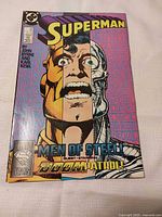 Full front cover of Superman comic