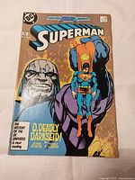 Front cover of the 1987 Superman comic showing full artwork and title