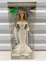 Front view of boxed Barbie April Diamond Birthstone doll