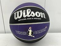 Front view showing Wilson logo and Vince Carter graphic