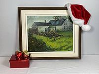 Full view of framed painting