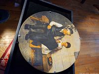 Front view of plate showing full Norman Rockwell artwork