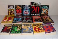 All fifteen paperback novels front view