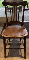 Full view of antique wood chair