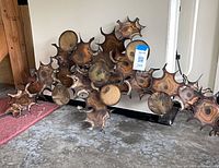 Front view of entire copper wall sculpture showing size and design