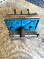 Front view showing RAE Canada casting, No. 8 marking and T-handle