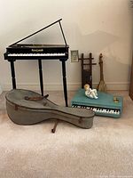 Group shot of all items on carpeted floor