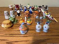 All shakers grouped on table