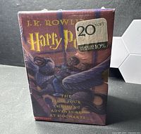 Front of sealed Harry Potter boxed set showing cover art and author