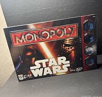 Front view of sealed Monopoly Star Wars Edition game box