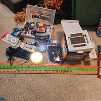 All items laid out on carpet