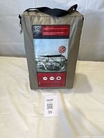 Front view of Ventura carry bag containing mesh curtain screen