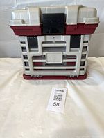 Closed tackle box front view