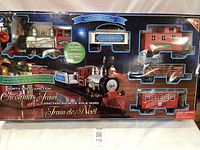 Front of sealed box showing all train cars and graphics