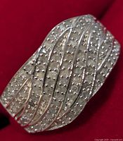 Front view showing pave diamond pattern