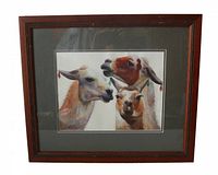 Framed watercolor painting overall view