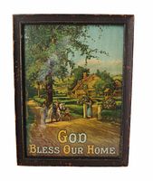 Full view of framed lithograph