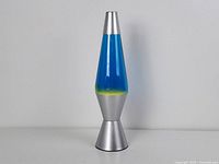Full front view of lava lamp showing color and base