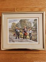 Framed print front view showing artwork, matting and frame