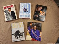 Group shot of all five Gretzky-related hardcover books