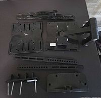 Front view of all mount components laid out