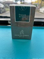 Front of sealed Jacques Herbin Émeraude de Chivor ink box