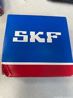 Front view of boxed SKF bearing