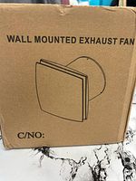 Box front showing product name and outline of fan