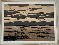 Full view of print showing image, matting and frame