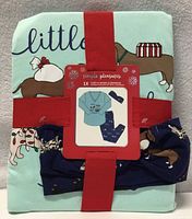 Front of packaged pajama set showing design and included pieces