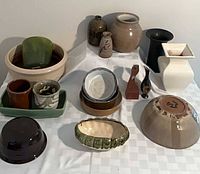 Group shot showing all ceramic items on table