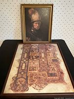 Both framed prints standing together for scale and overall view