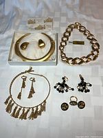 Group shot of all jewelry pieces laid out