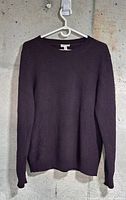Front view of marled cashmere Brioni sweater
