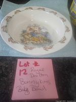 Top view of Royal Doulton Bunnykins baby bowl
