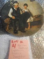 Front view of decorative plate showing artwork